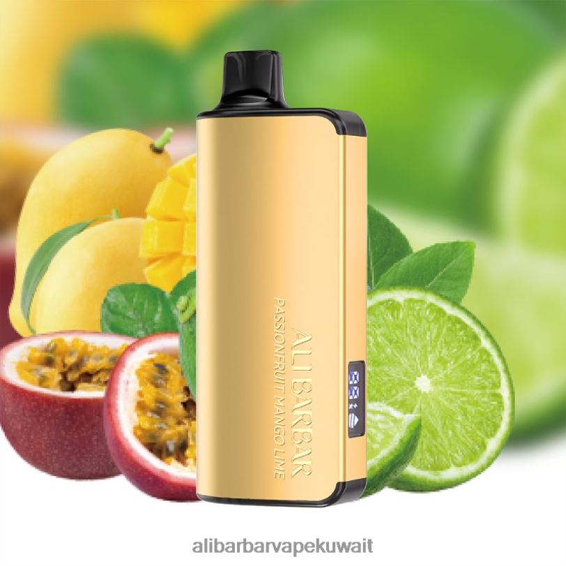 Alibarbar Vape Nicotine - باشن فروت مانجو ليمون 4T8VD39 Alibarbar Ingot 20000 سيجارة للاستعمال مرة واحدة