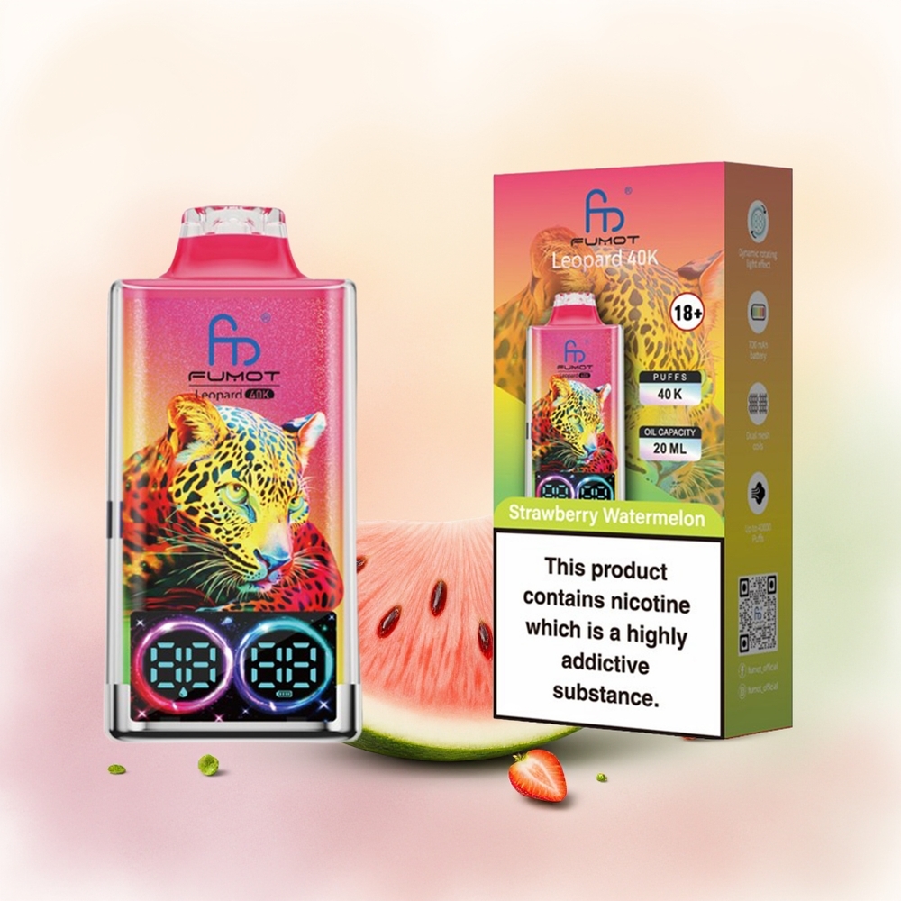 Fumot Leopard 40K فراولة بطيخ بنسبة 5 نيكوتين