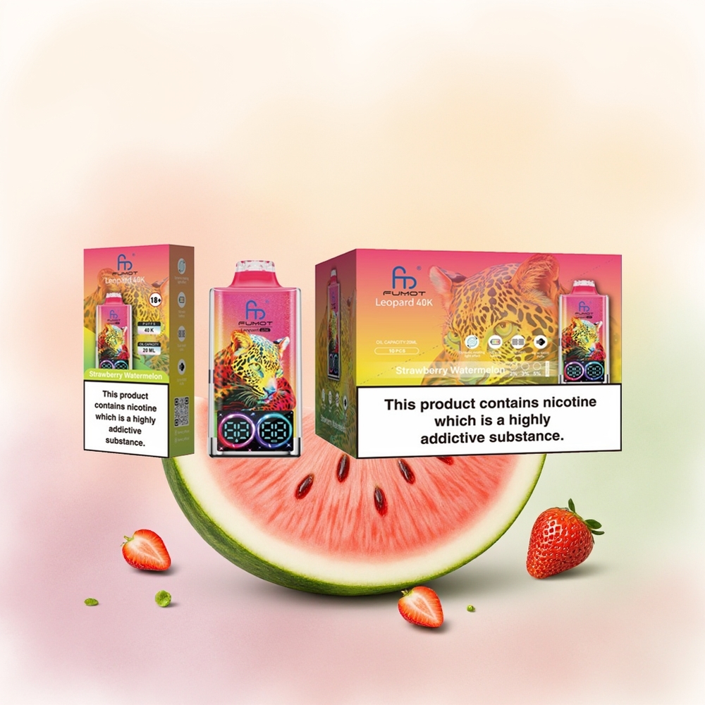 Fumot Leopard 40K فراولة بطيخ بنسبة 5 نيكوتين