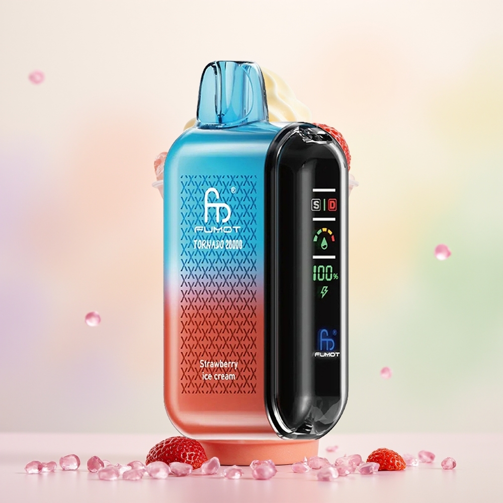 Fumot Tornado 20000 آيس كريم الفراولة مع شاشة ذكية