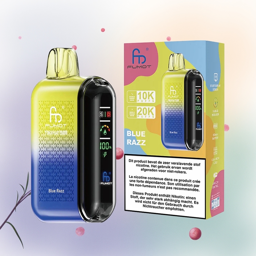 Fumot Tornado 20000 العنب الأزرق مع محرك أحادي