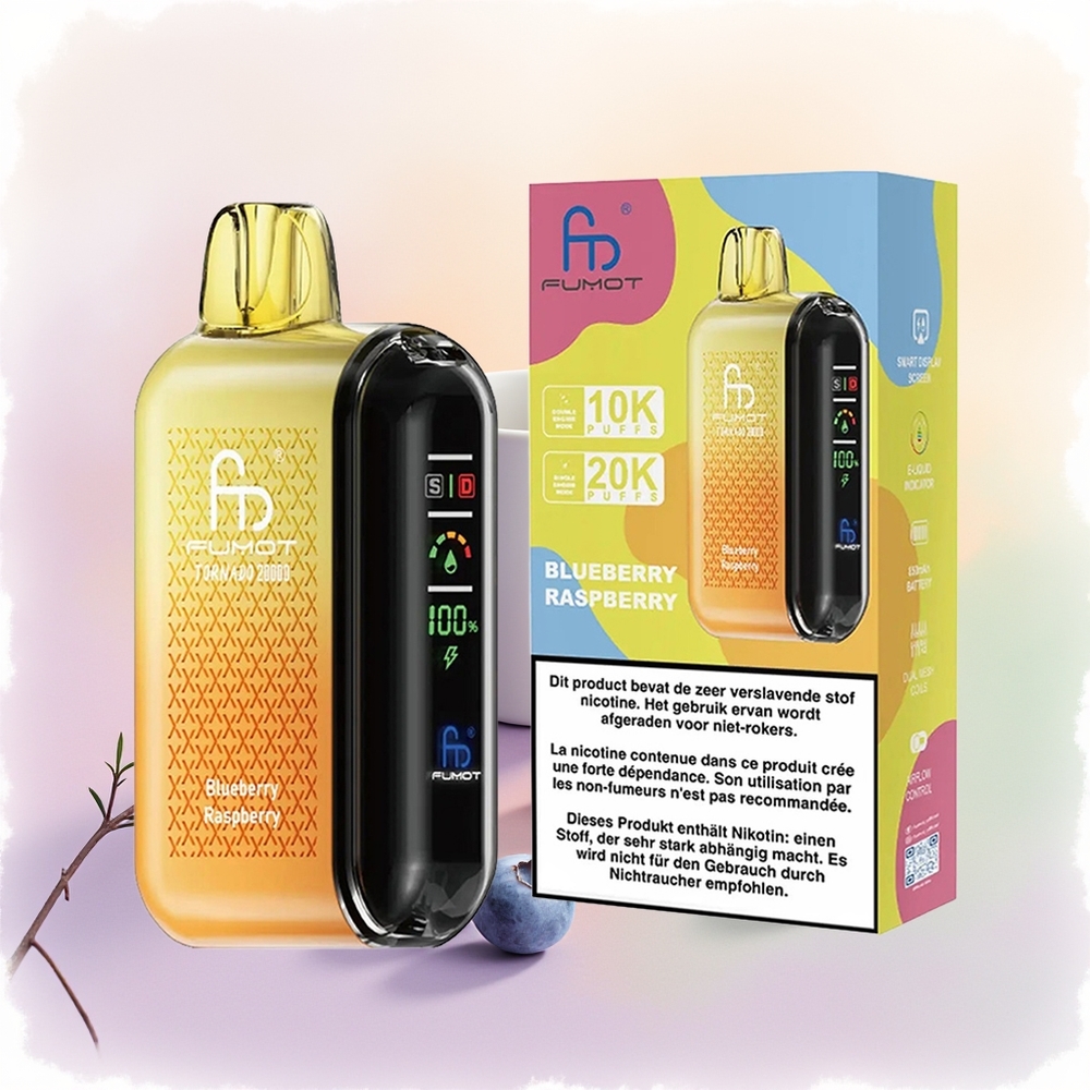 Fumot Tornado 20000 تُوت العُلّيْق والبلُوبِيري بِمِضَخَّة مزدوجة