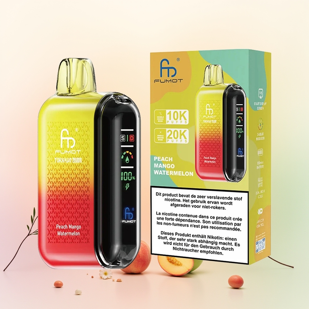 Fumot Tornado 20000 خوخ مانجو بطيخ مع شاشة ذكية