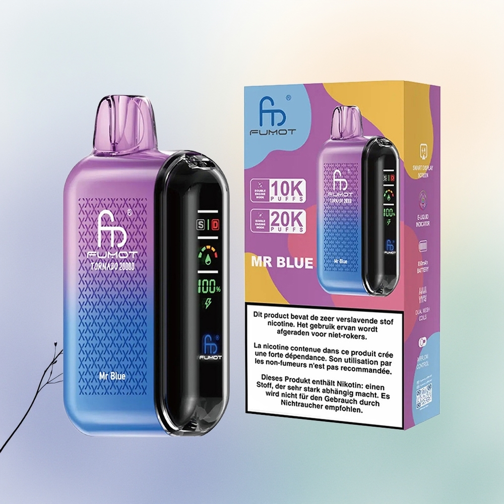 Fumot Tornado 20000 سيد أزرق مع شاشة ذكية