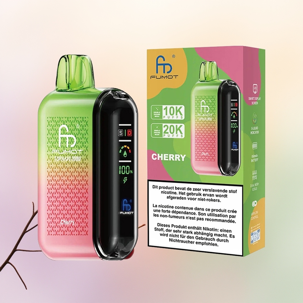 Fumot Tornado 20000 كرز مع شاشة ذكية