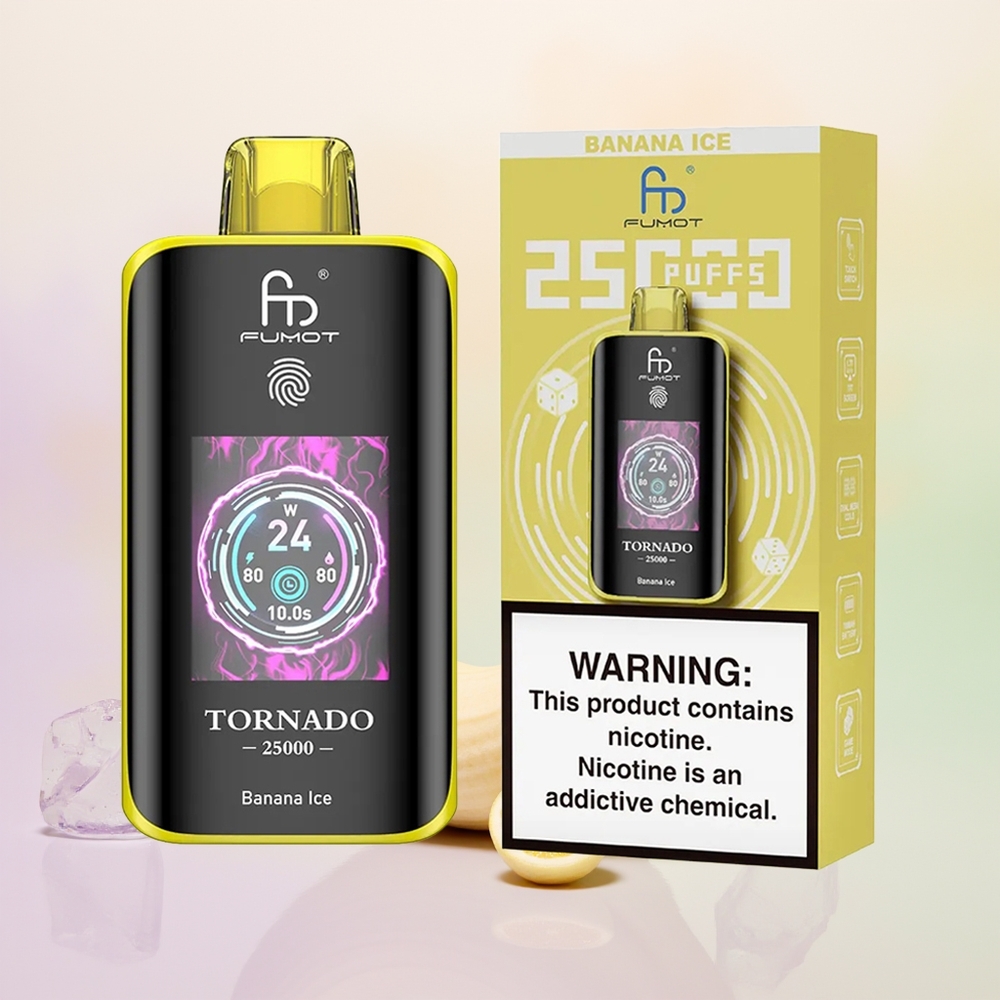 Fumot Tornado 25000 آيس الموز مع شاشة عالية الدقة