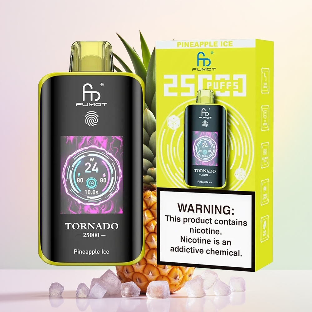 Fumot Tornado 25000 أناناس جليدي مع شاشة عالية الدقة