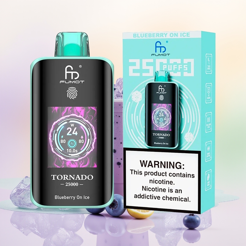 Fumot Tornado 25000 التوت البري على الثلج مع شاشة عالية الدقة