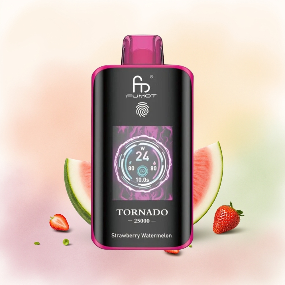 Fumot Tornado 25000 فراولة بطيخ بشاشة عالية الدقة