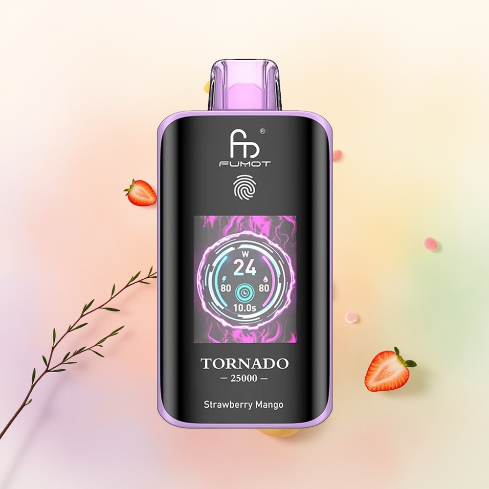 Fumot Tornado 25000 فراولة مانجو شاشة عالية الوضوح