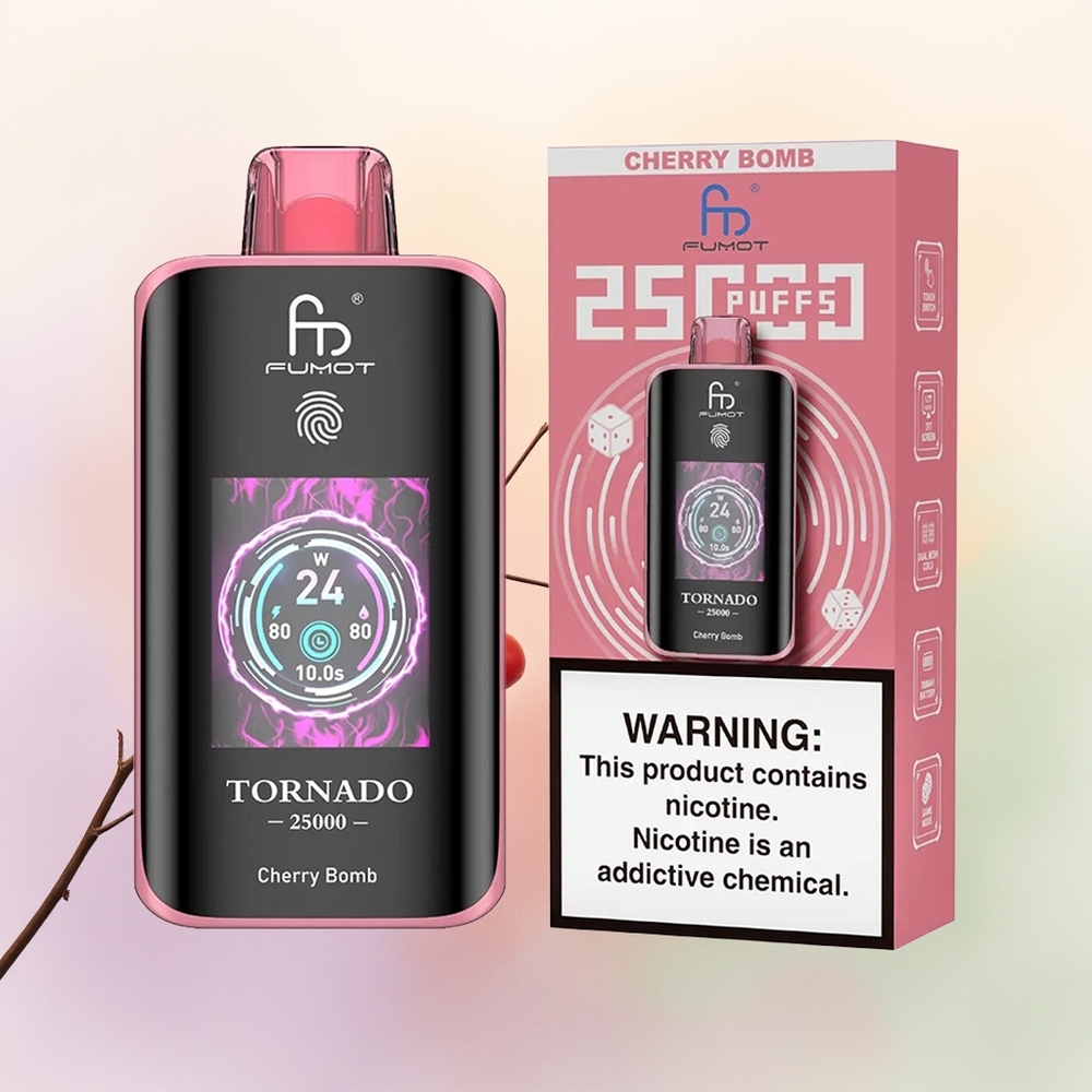 Fumot Tornado 25000 كرزية شاشة عالية الوضوح