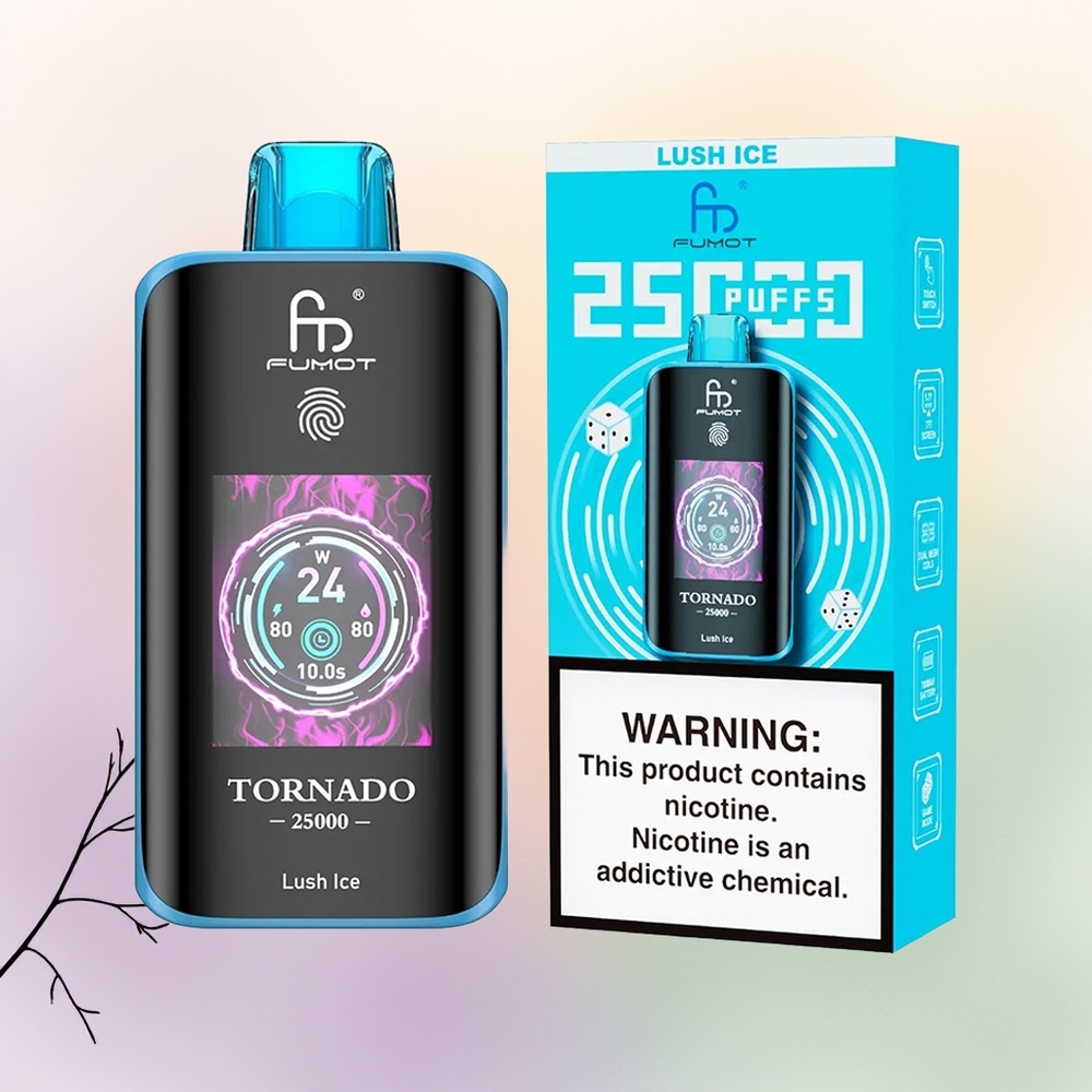 Fumot Tornado 25000 لذيذ الجليد مع شاشة عالية الدقة