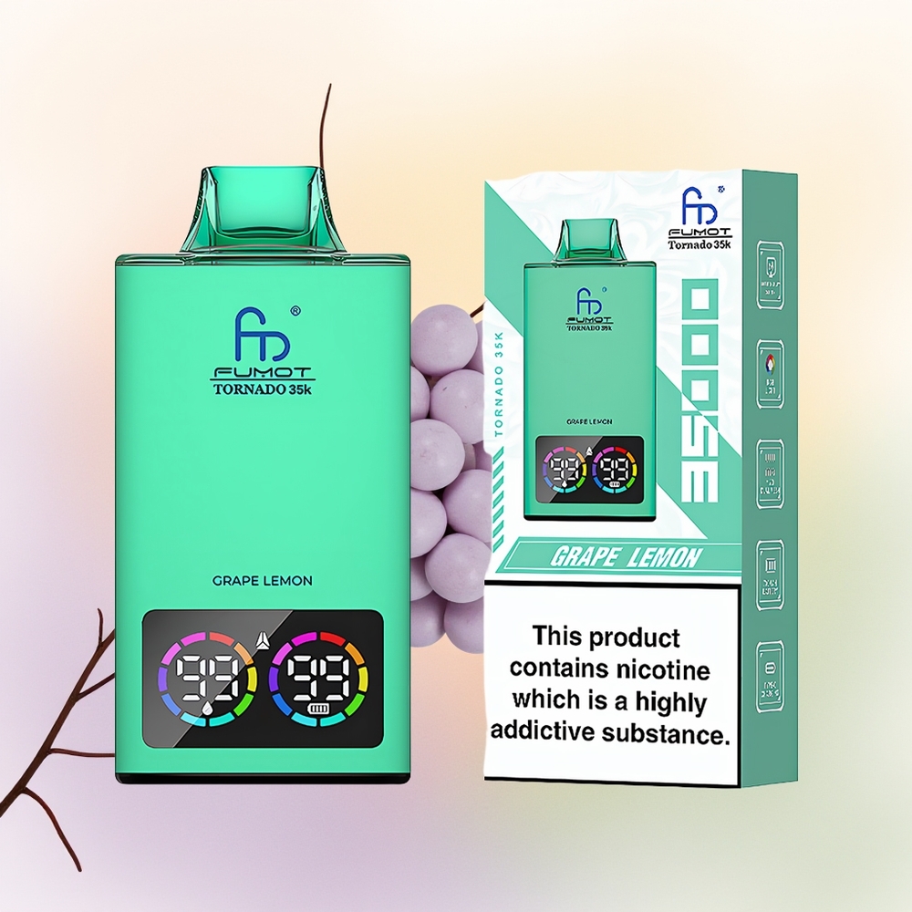 Fumot Tornado 35000 عنب ليمون مع ضوء متغير