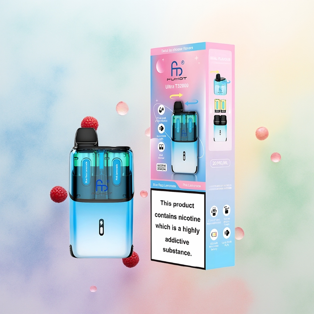 Fumot Ultra T32000 الليمونادة الزرقاء بالتوت - الليمونادة الوردية مع شحن سريع