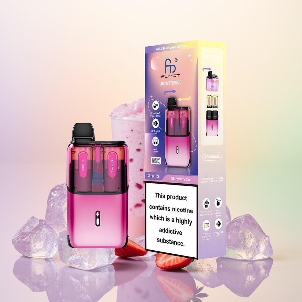 Fumot Ultra T32000 عصير الفراولة المثلج - تقنية الميش المتقدمة