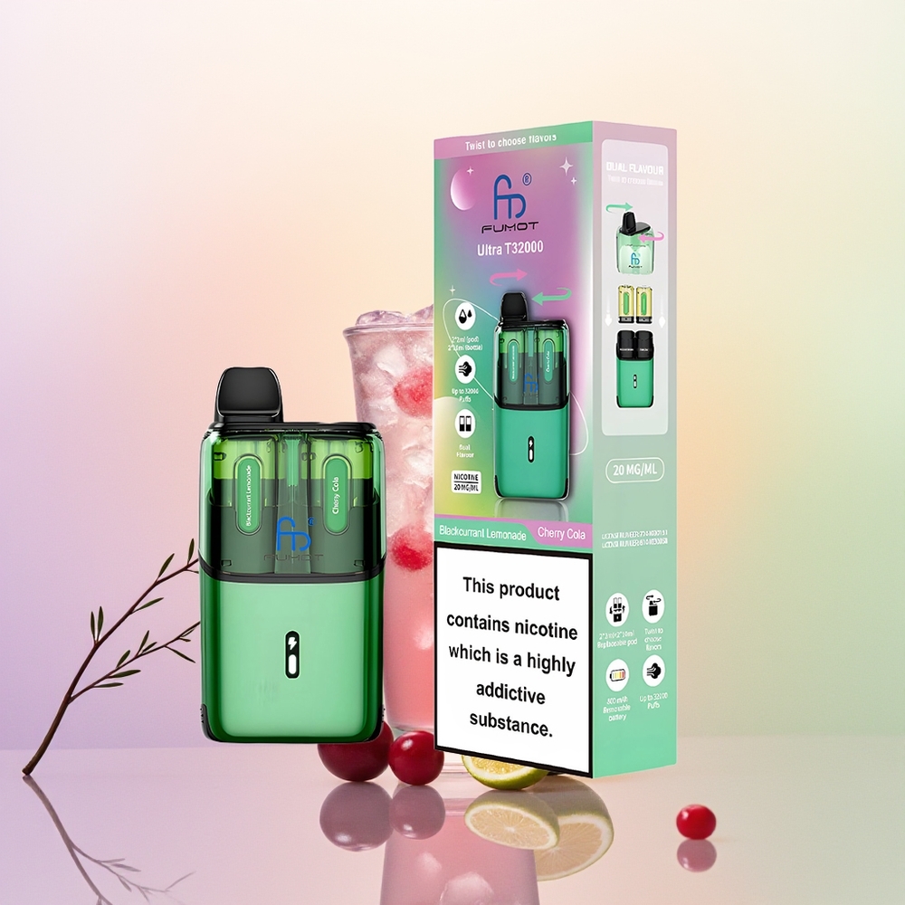 Fumot Ultra T32000 عصير الكرز الأسود والليمون - كولا الكرز مع شحن سريع Type-C