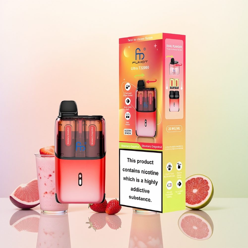 Fumot Ultra T32000 فراولة جريب فروت - فراولة دراغون فروت مع شحن سريع