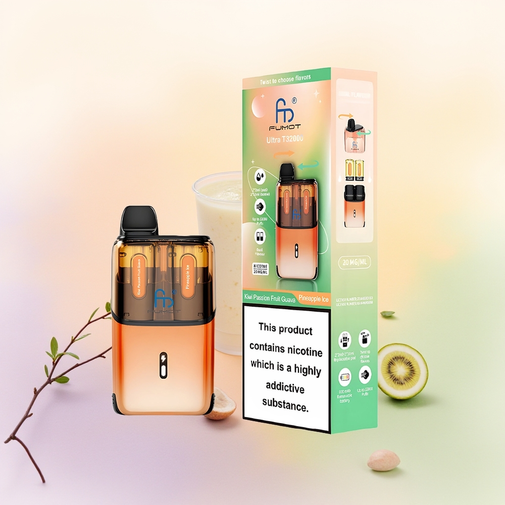 Fumot Ultra T32000 كيوي - فاكهة العاطفة - جوافة - أناناس مثلج مع شحن سريع