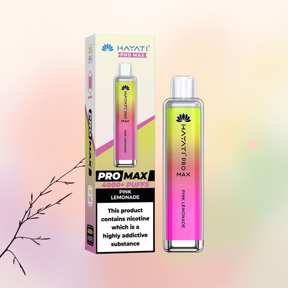 Hayati Pro Max 4000 عصير الليمون الوردي مع بطارية قوية