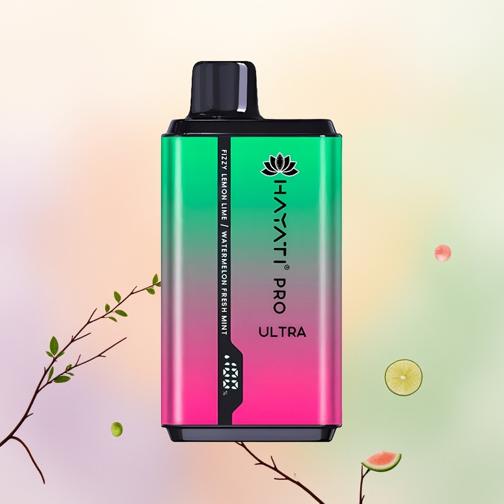 Hayati Pro Ultra 15000 فوار الليمون والليمون الأخضر مع البطيخ والنعناع المنعش بسعة 12 مل