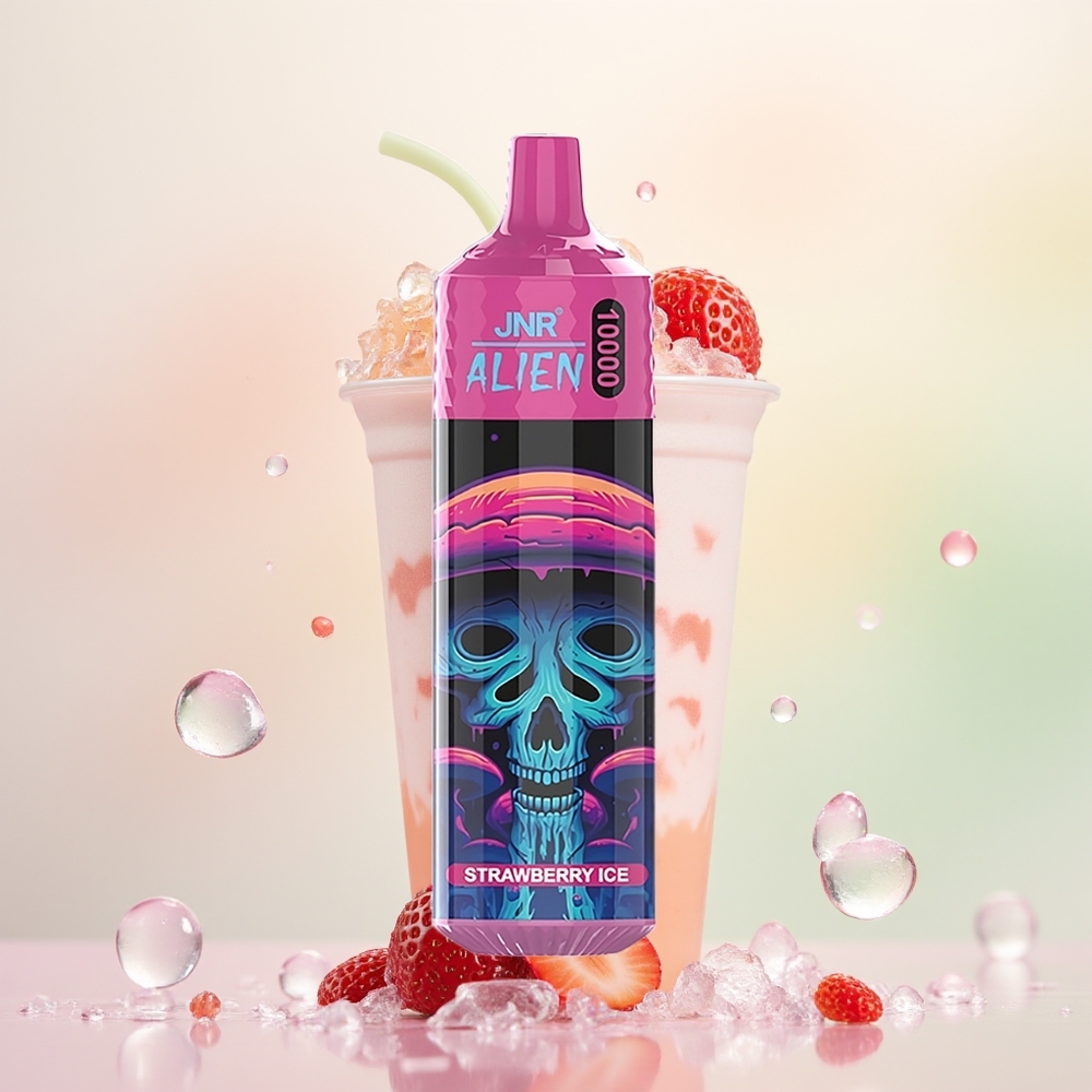 JNR Alien 10000 فراولة آيس مع ضوء LED