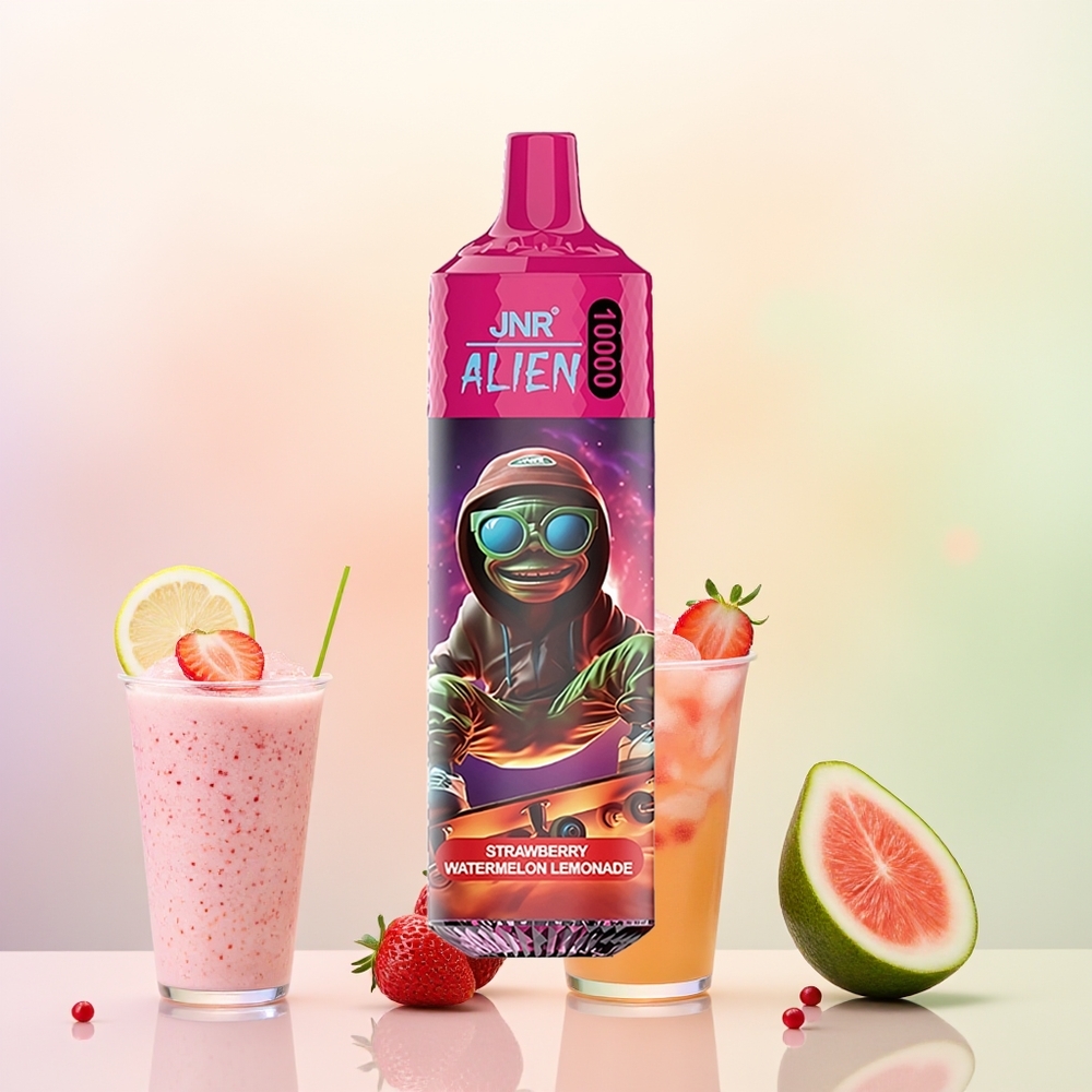 JNR Alien 10000 فراولة بطيخ ليموناضة مع شاش شبكي 12 أوم