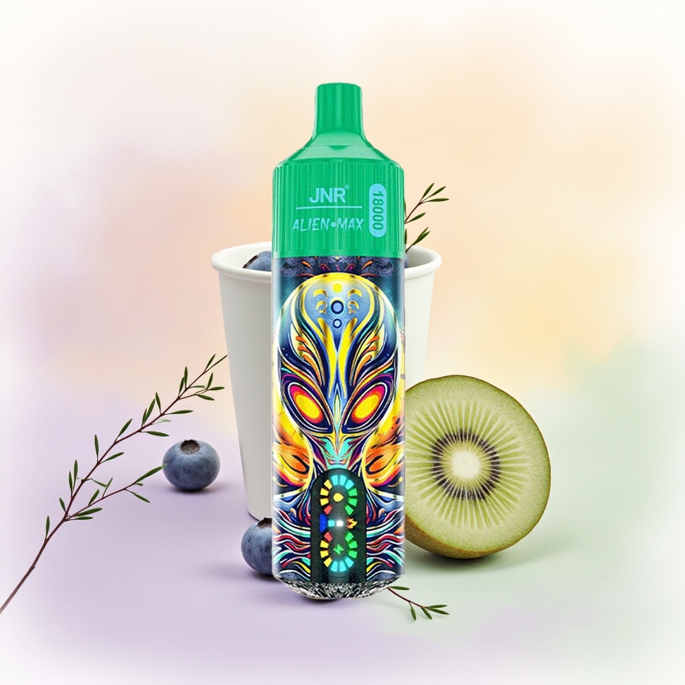 JNR Alien Max 18000 توت أزرق كيوي شاشة عرض ذكية