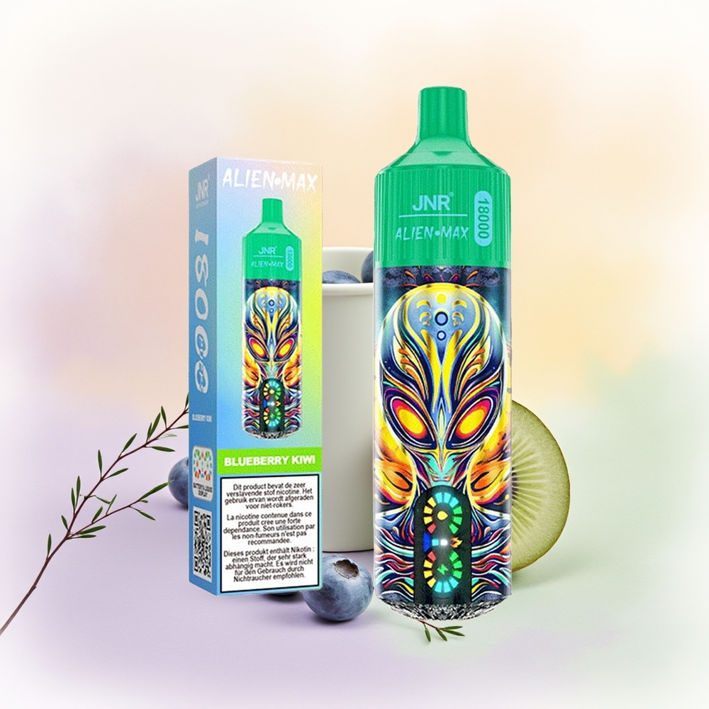 JNR Alien Max 18000 توت أزرق كيوي شاشة عرض ذكية