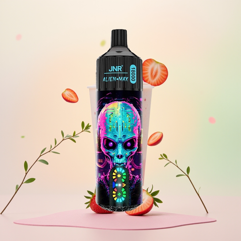 JNR Alien Max 18000 حبة بوبة فراولة بشاشة ذكية