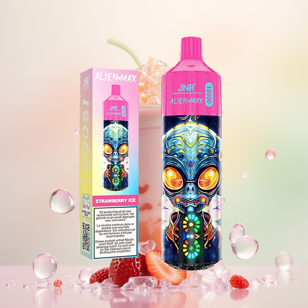 JNR Alien Max 18000 فراولة آيس مع شاشة LED ذكية