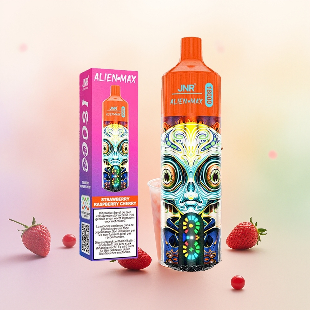 JNR Alien Max 18000 فراولة توت عُلّيق كرز شاشة LED ذكية