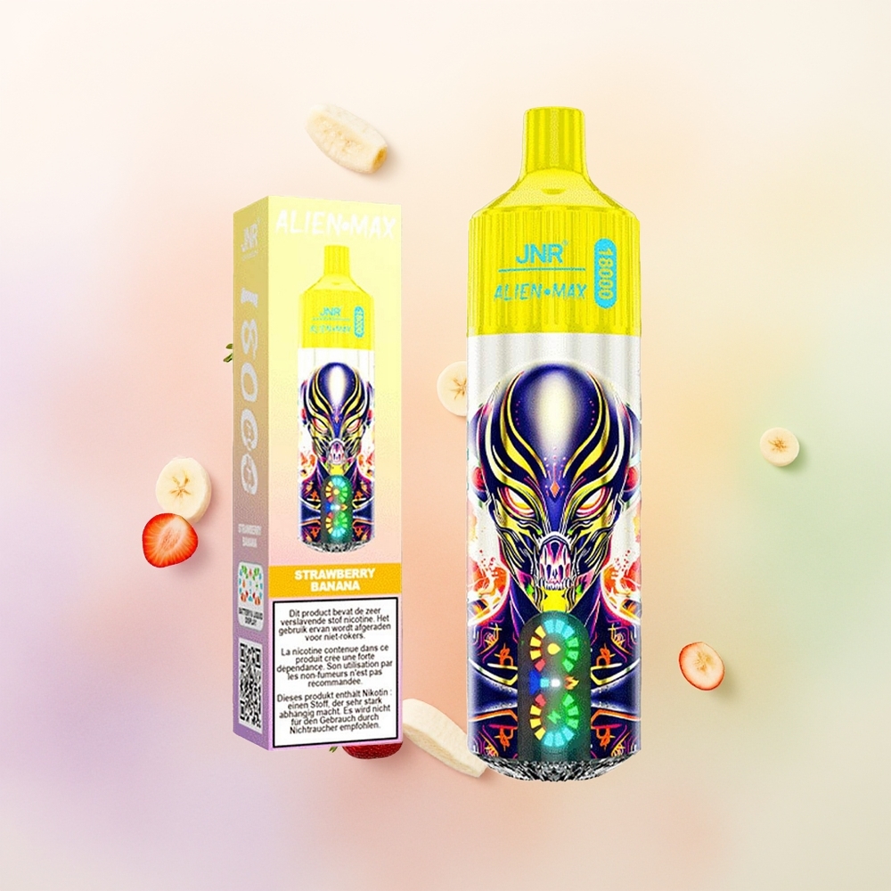 JNR Alien Max 18000 فراولة موز مع شاشة LED ذكية