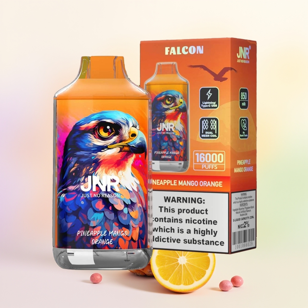 JNR Falcon 16000 أناناس مانجو برتقال مع عرض LED ذكي