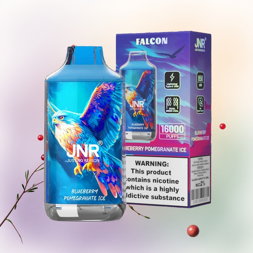 JNR Falcon 16000 توت بري رمان جليد مع شاشة ذكية وملفات ثنائية