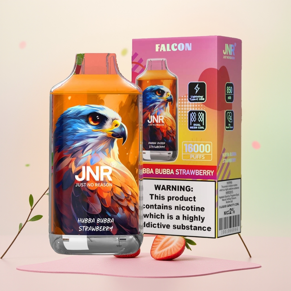 JNR Falcon 16000 حبة ببا فراولة مع بطارية ٨٥٠ مللي أمبير