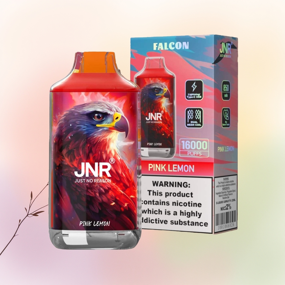 JNR Falcon 16000 ليمون وردي - شاشة ذكية - ثنائي شبكة - سعة 22 مل - نوع سي