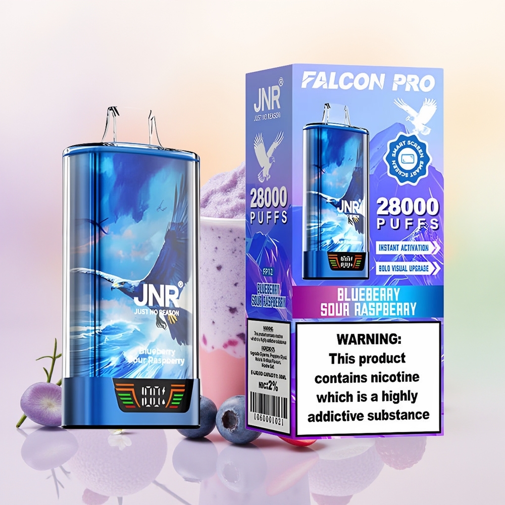 JNR Falcon Pro 28000 توت أزرق حامض التوت مع شاشة ذكية