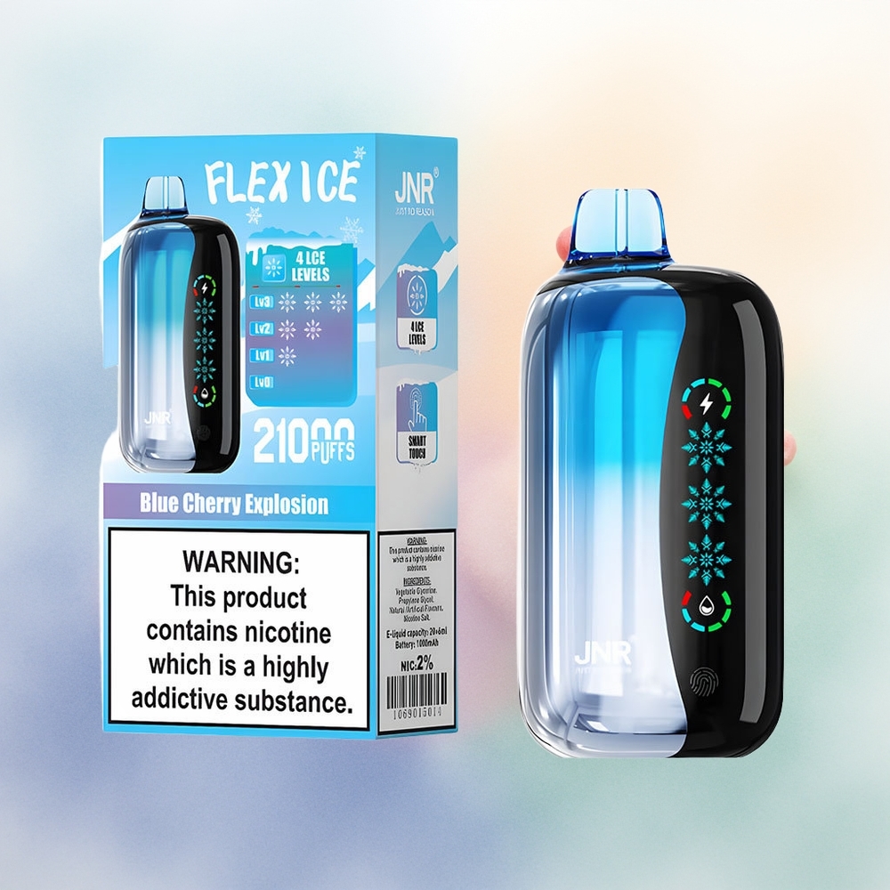 JNR Flex Ice 21000 انفجار الكرز الأزرق مع شاشة تعمل باللمس