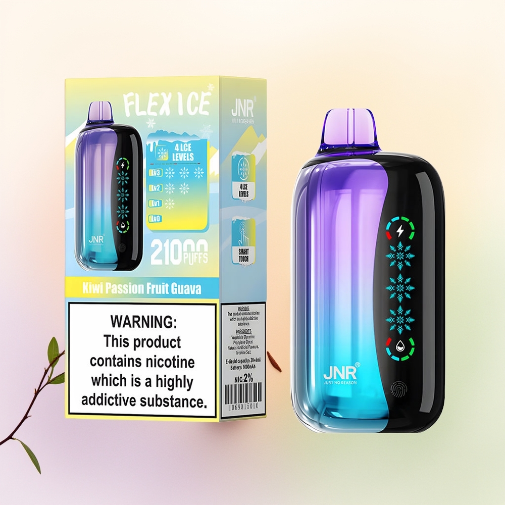 JNR Flex Ice 21000 كيوي فاكهة العاطفة جوافة مع شاشة لمس