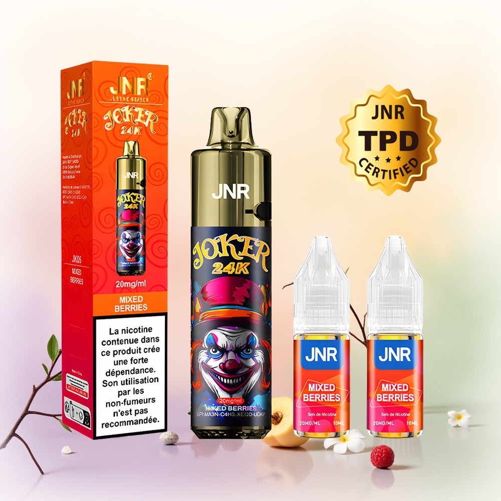 JNR Joker 24K التوت المختلط مع 2 نيكوتين