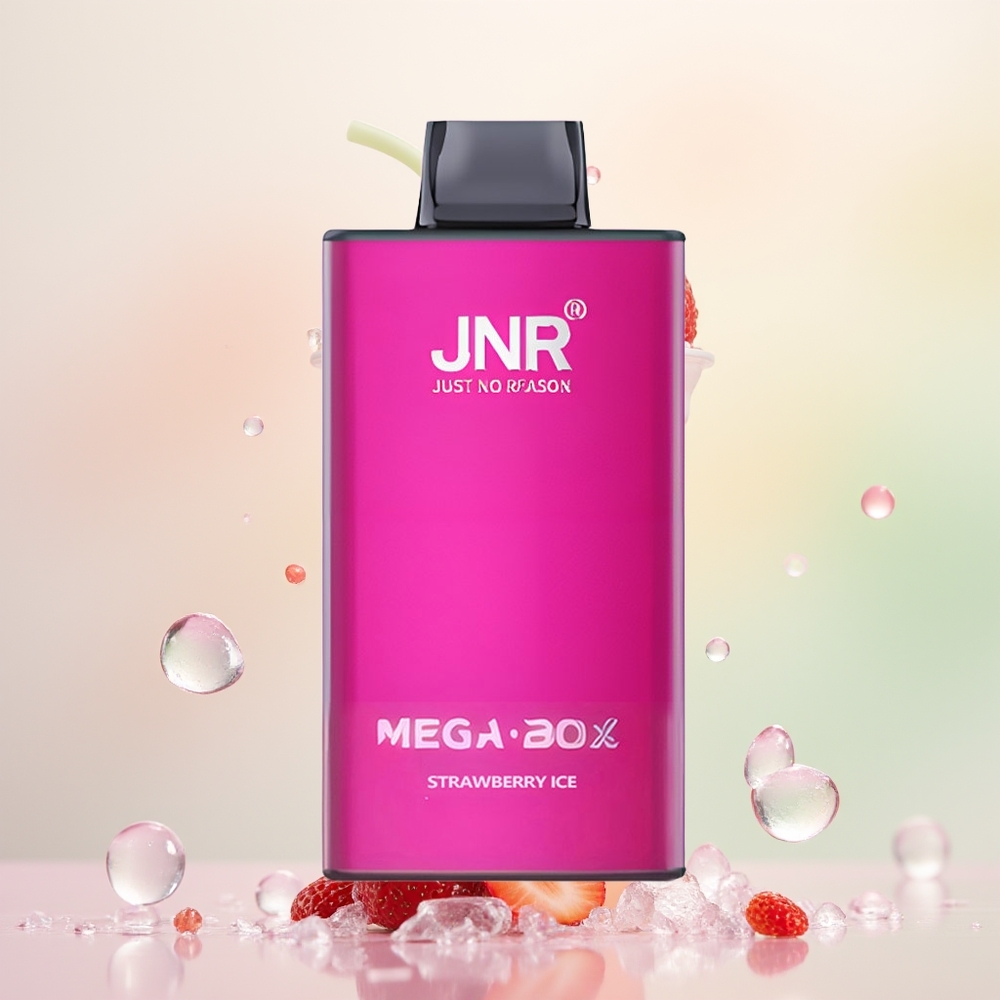 JNR Mega Box 25000 آيس كريم الفراولة مع شحن سريع نوع سي