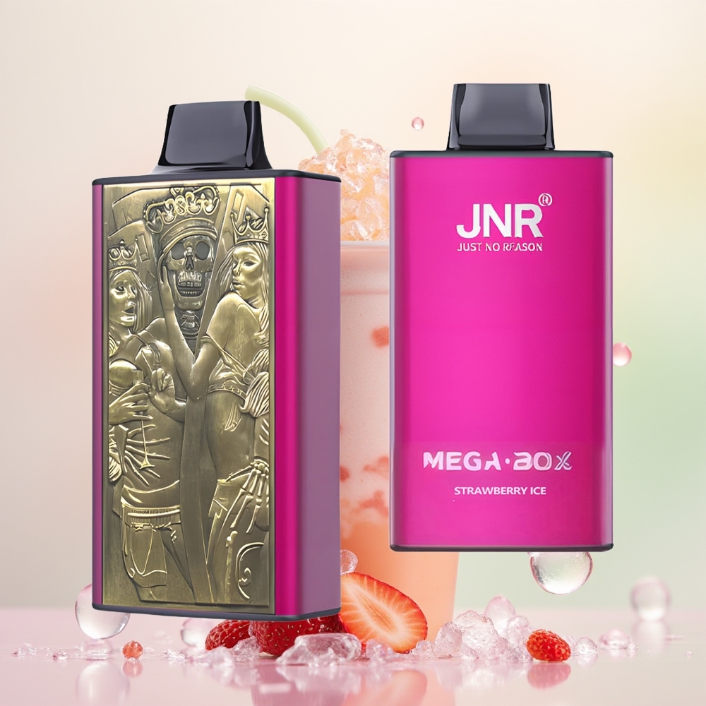 JNR Mega Box 25000 آيس كريم الفراولة مع شحن سريع نوع سي