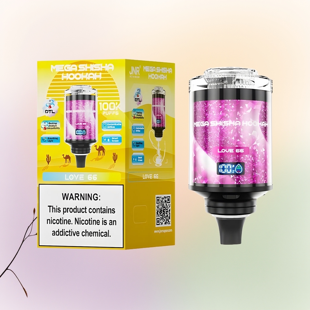 JNR Mega Shisha Hookah 100K حب 66 مع شاشة ذكية تفاعلية