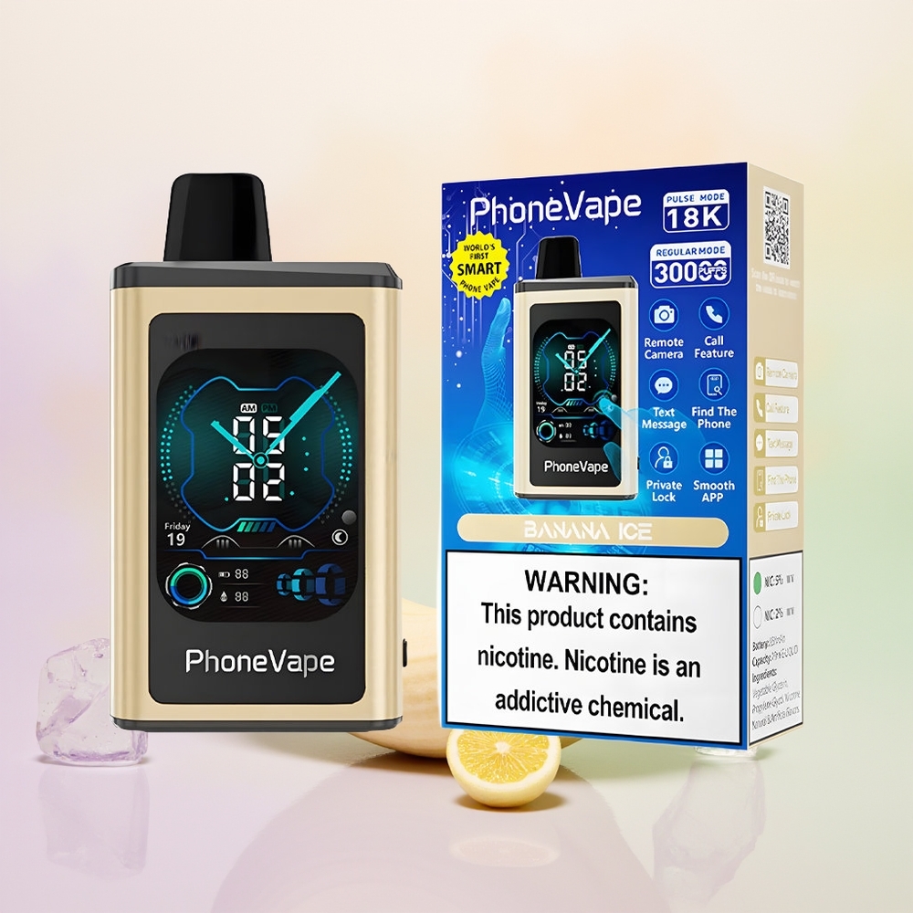 JNR PhoneVape 30000 آيس الموز مع شاشة كاملة