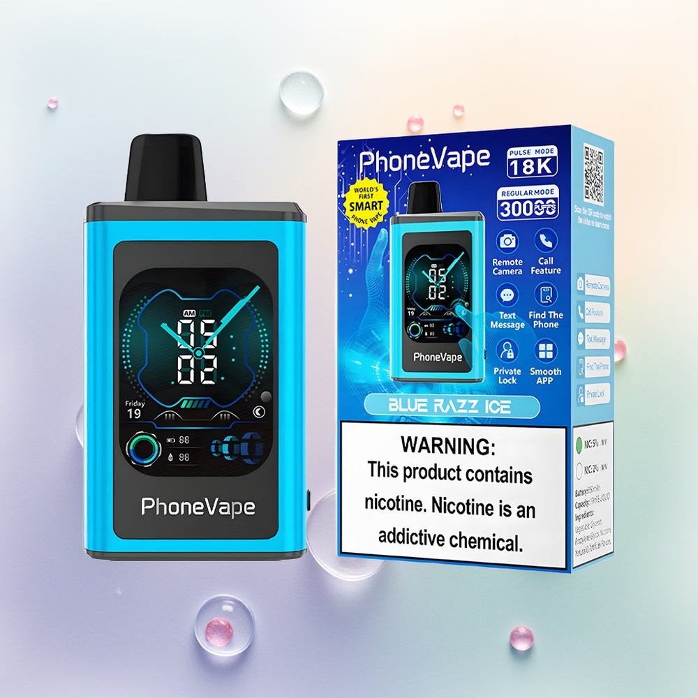 JNR PhoneVape 30000 بلو راز آيس مع شاشة كاملة
