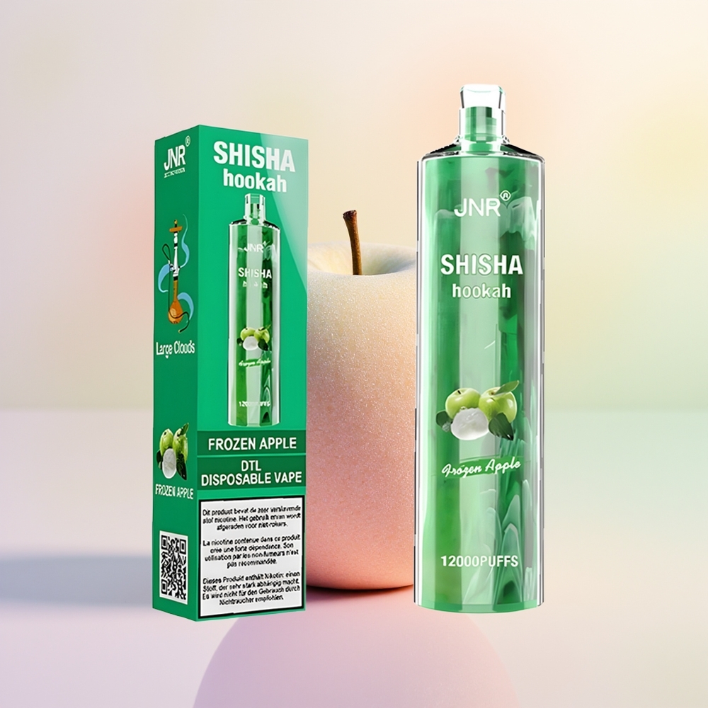 JNR Shisha Hookah 12000 التفاح المجمد ببطارية 750 مللي أمبير