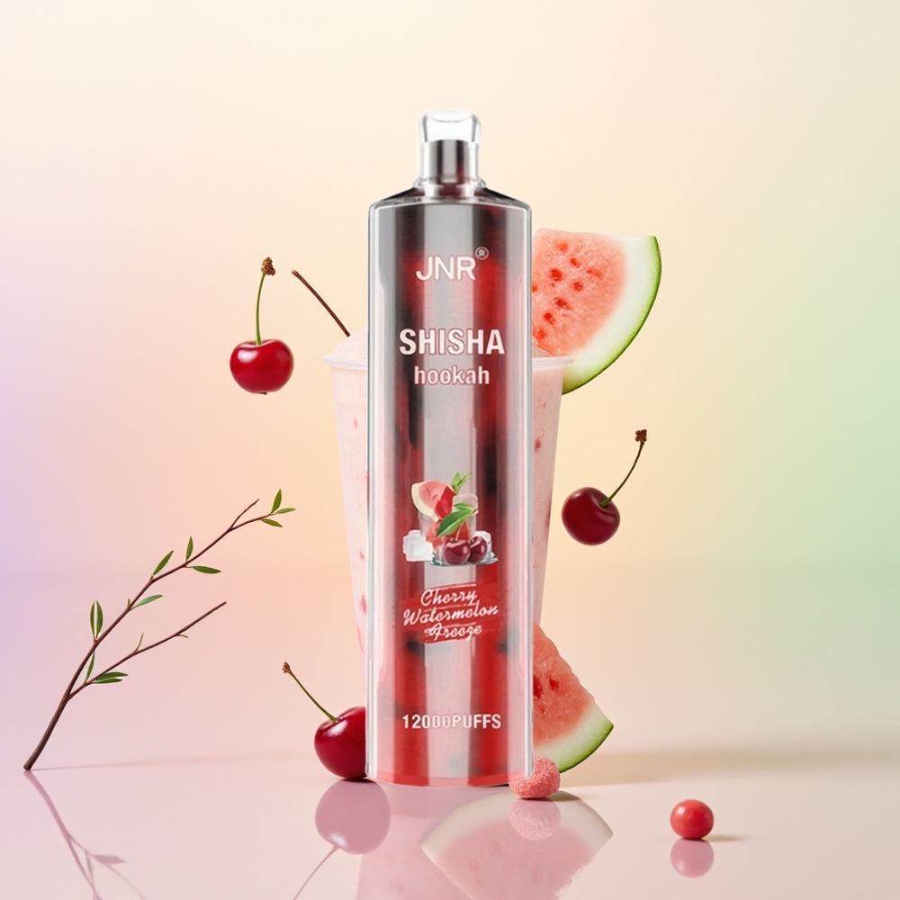 JNR Shisha Hookah 12000 الكرز البطيخ المجمد ببطارية 750 مللي أمبير