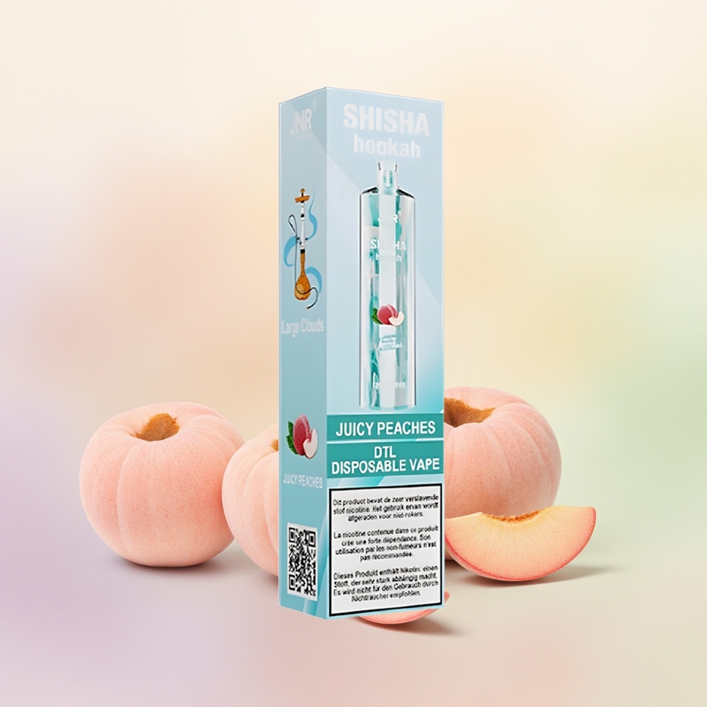 JNR Shisha Hookah 12000 عصير الخوخ مع 24 مل سائل