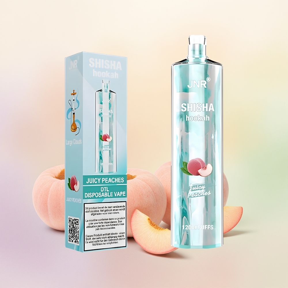 JNR Shisha Hookah 12000 عصير الخوخ مع 24 مل سائل