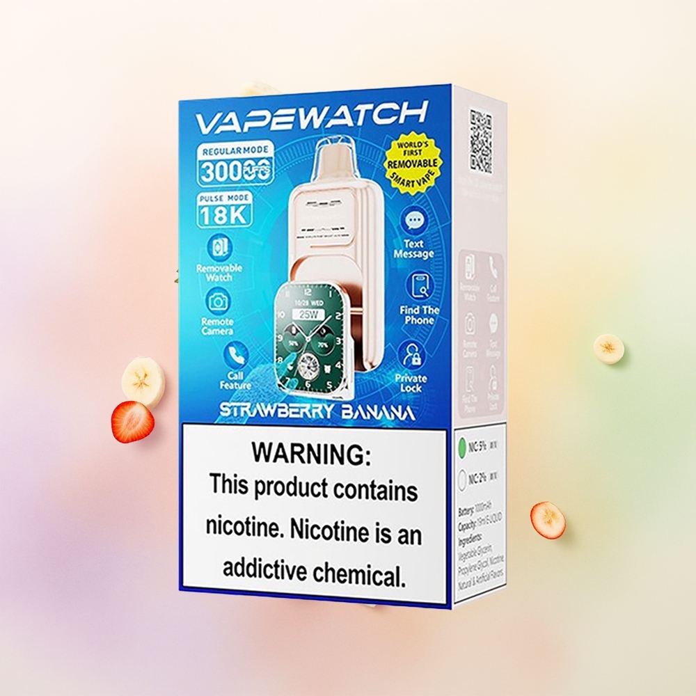 JNR VapeWatch 30000 الفراولة الموز مع شاحن سريع نوع سي
